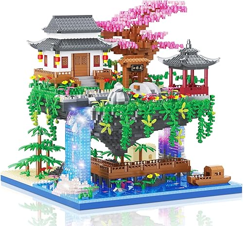 Miniatura 1 de Vziimo Juego de bloques de construcción de arquitectura china de Hangzhou West Lake, juego de construcción creativa, juguetes regalos para adultos y