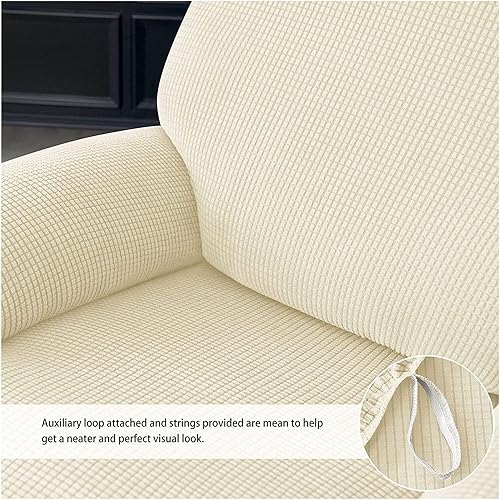 Miniatura 3 de Fundas elásticas para sillas reclinables de 1 asiento, funda antideslizante con bolsillos laterales, fundas para sofá reclinable de 1 asiento,