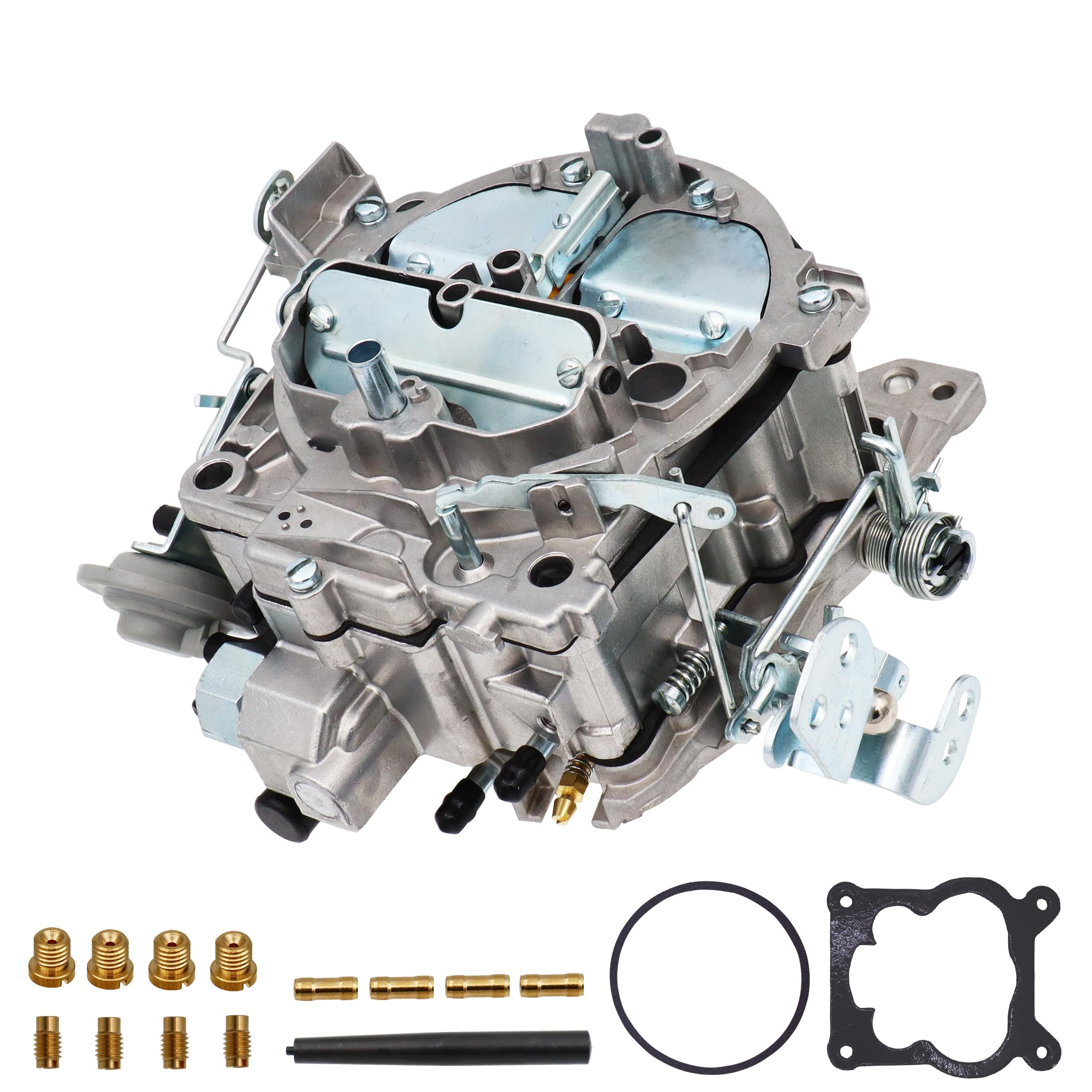 Photo 1 of Rochester Quadrajet Carburetor 4 Barrel Carb New compatible with Chevy 350 454 327 427 V8 Engines GMC Trucks 1966-1973 big small block 1901R 4MV Corvettes 1975-1979 Manual Choke 1901-GG 750 CFM