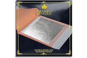 Barnabas Blattgold: Silver Leaf Sheets [25 sheets, 3.75 inch] - Silver Foil Sheets