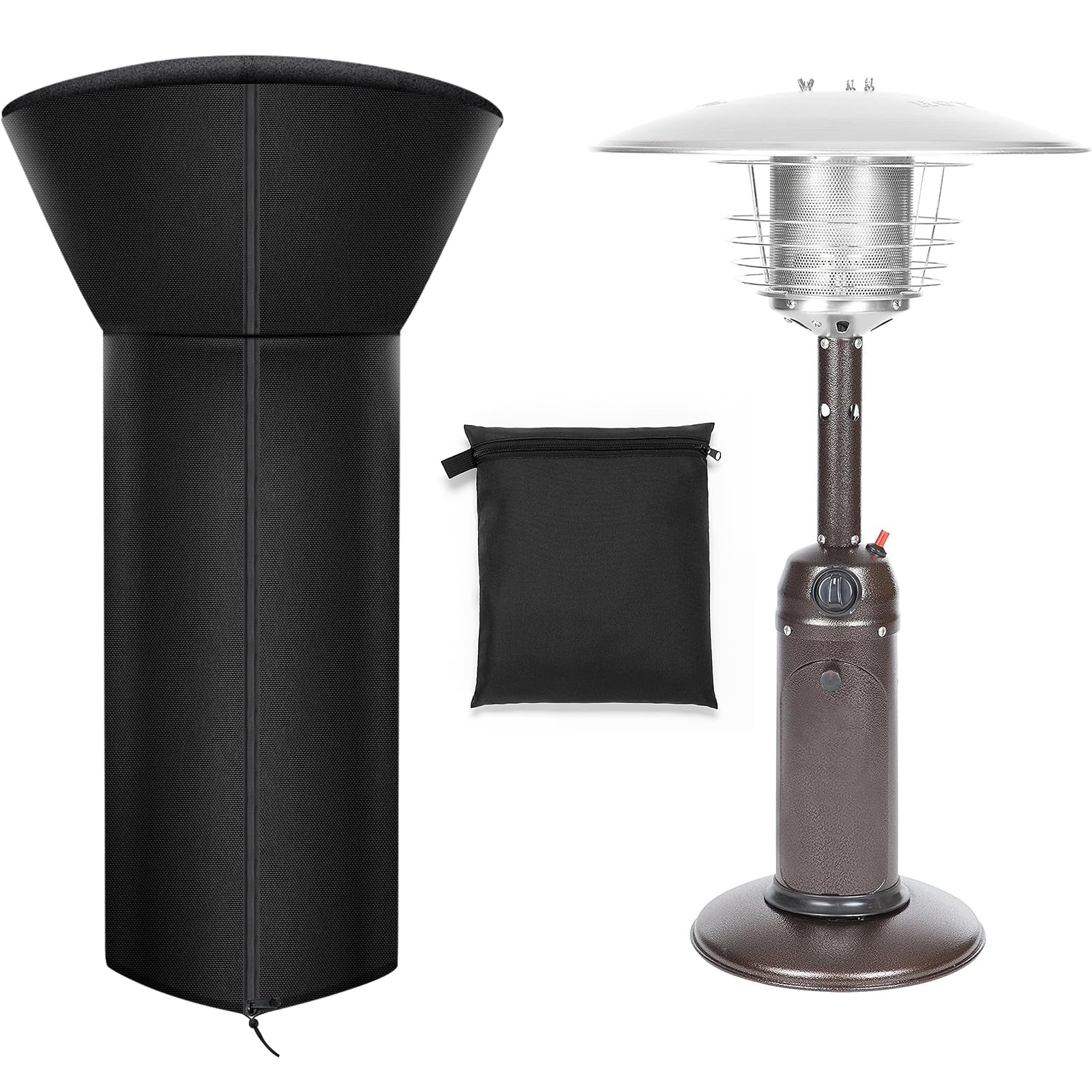 Tabletop Heater Cover, Heavy-duty and Weather-resistant Oxford Fabric, Waterproof , Dust-proof, Snow-proof, Windproof, with Zipper and Storage Bag for Mini Tabletop Patio Heater Covers
