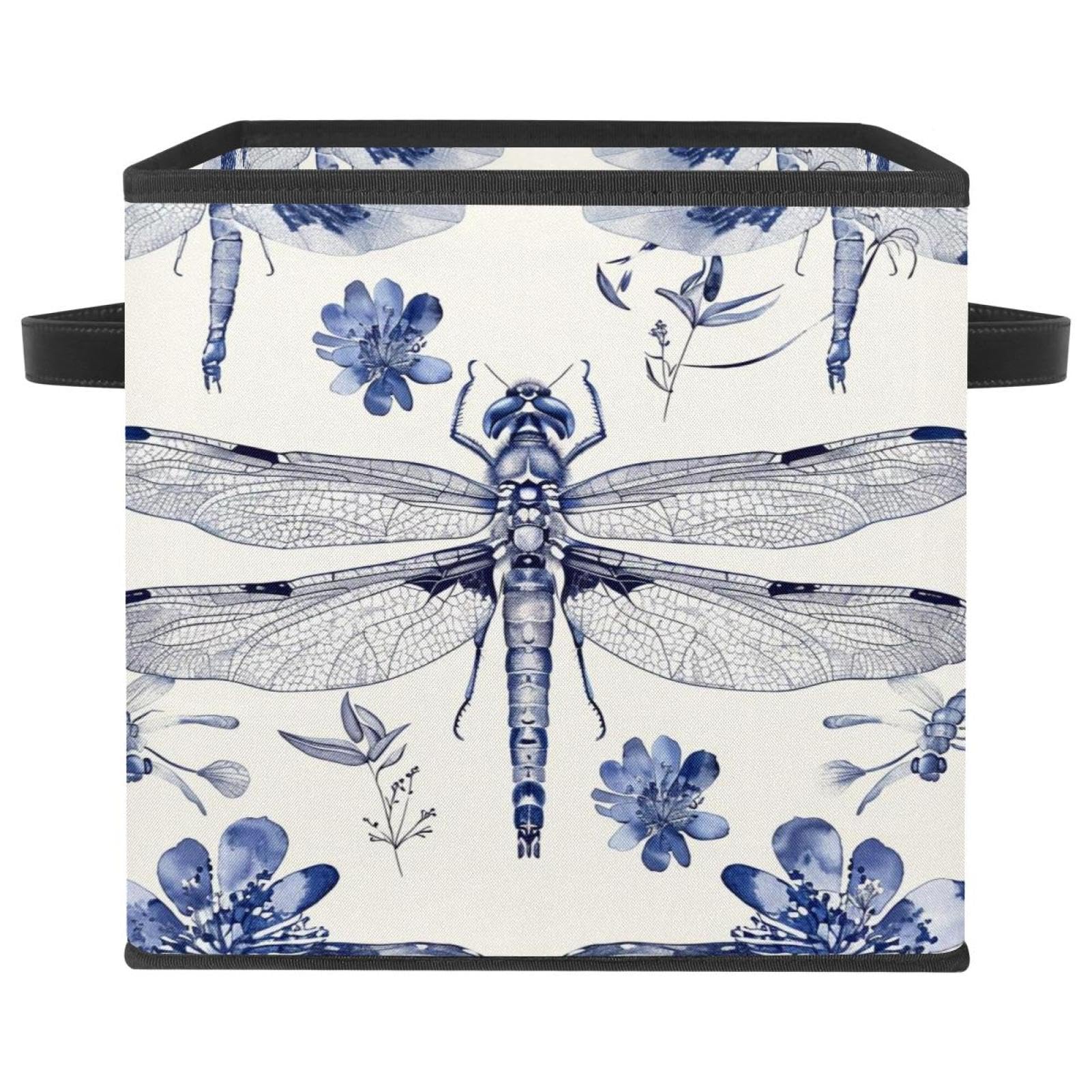 Bac de rangement libellule bleue pour organiser les vêtements dans le dressing