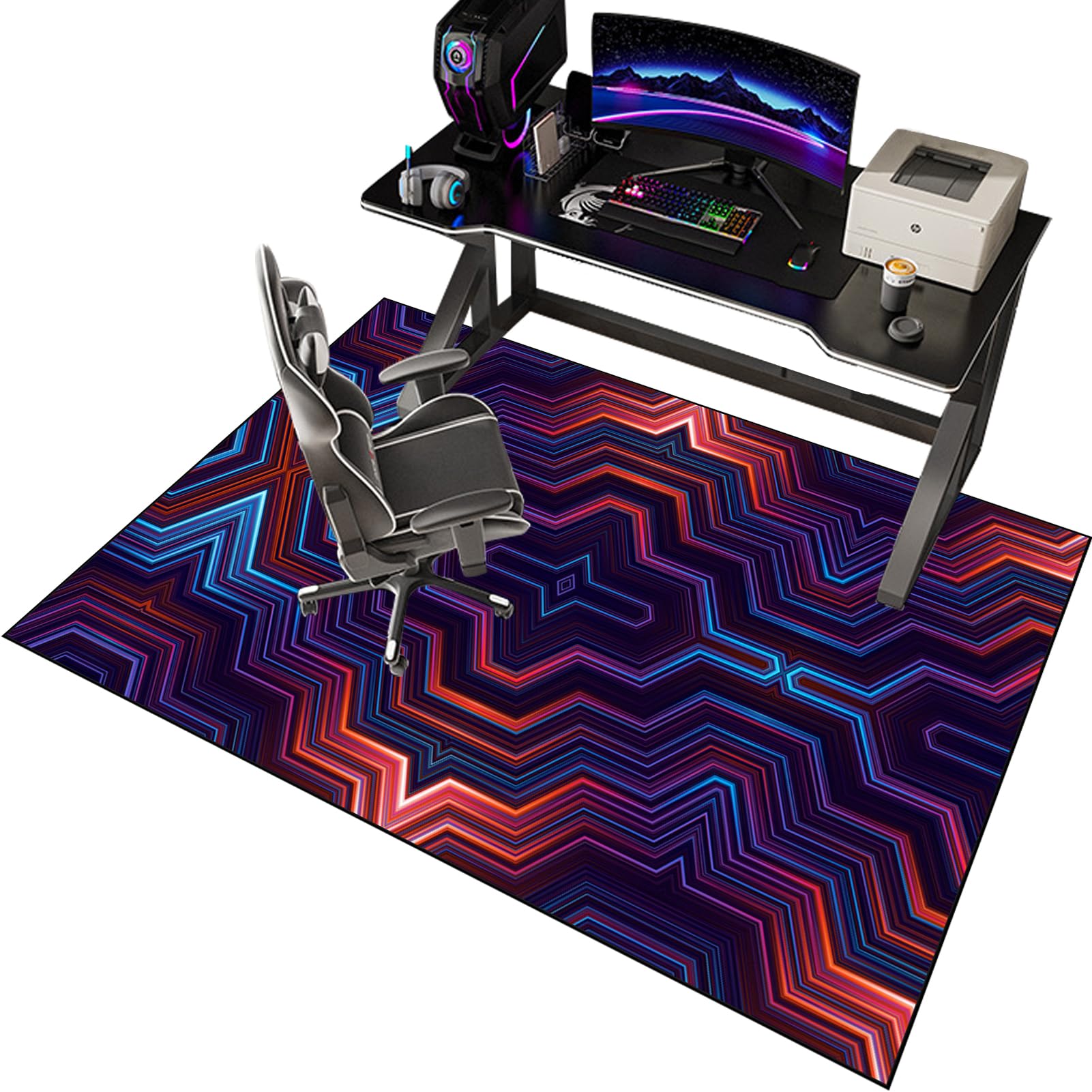 Heavy Duty Office Chair Mat for Carpet Floor - Gaming Chair Mats for Hardwood Floor 140 x 200 cm - Office Floor Mat for Rolling Chair - Computer Desk Chair Mat - Hard Floor Protector for Office Chair