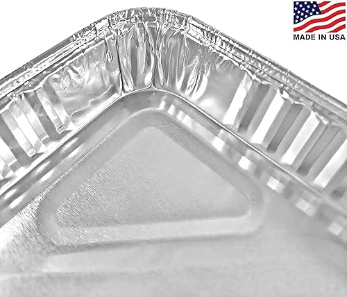 Miniatura 5 de PACTOGO Bandeja de papel de aluminio para tartas de tamaño 14 con tapa de cúpula baja transparente, 12.75 pulgadas de largo x 8.75 pulgadas de ancho