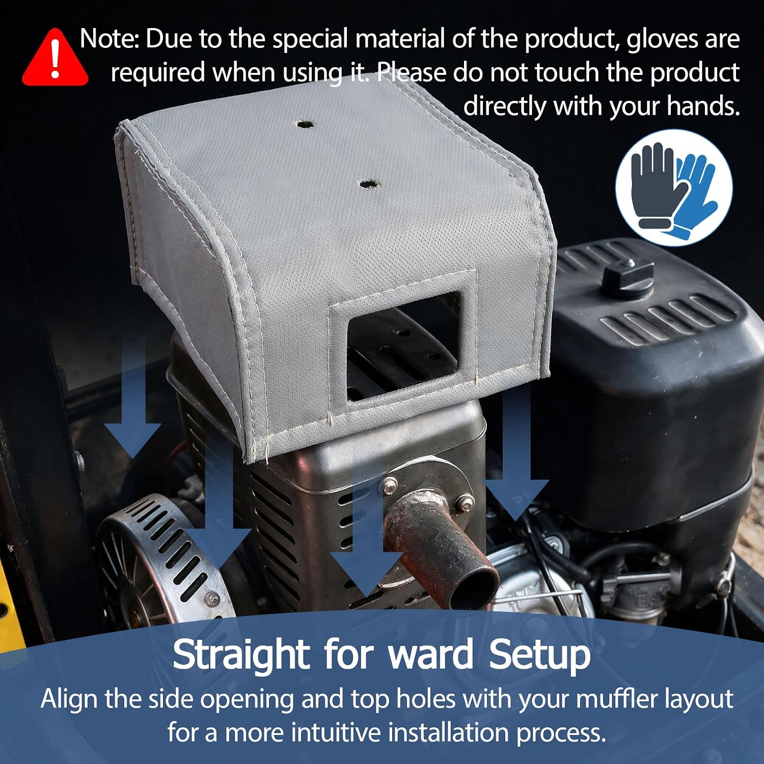 Mini Excavator Muffler Blanket, Mini Excavator Accessories, For Rato 420cc image 2