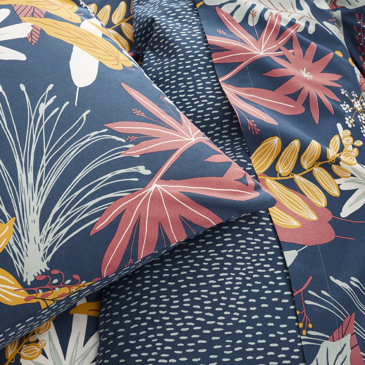 Printed Duvet Cover in Lyocell, Jade, 140 x 200 cm, Origin, Multicolored - Image 3