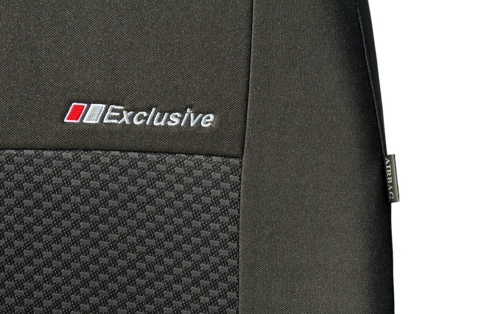 ERJOT Exclusive Autositzbezüge Sitzbezüge Maßgefertigte Kompatibel mit VW T5 Fahrersitz + 2er Beifahrersitzbank Schonbezüge Diactric Polyester