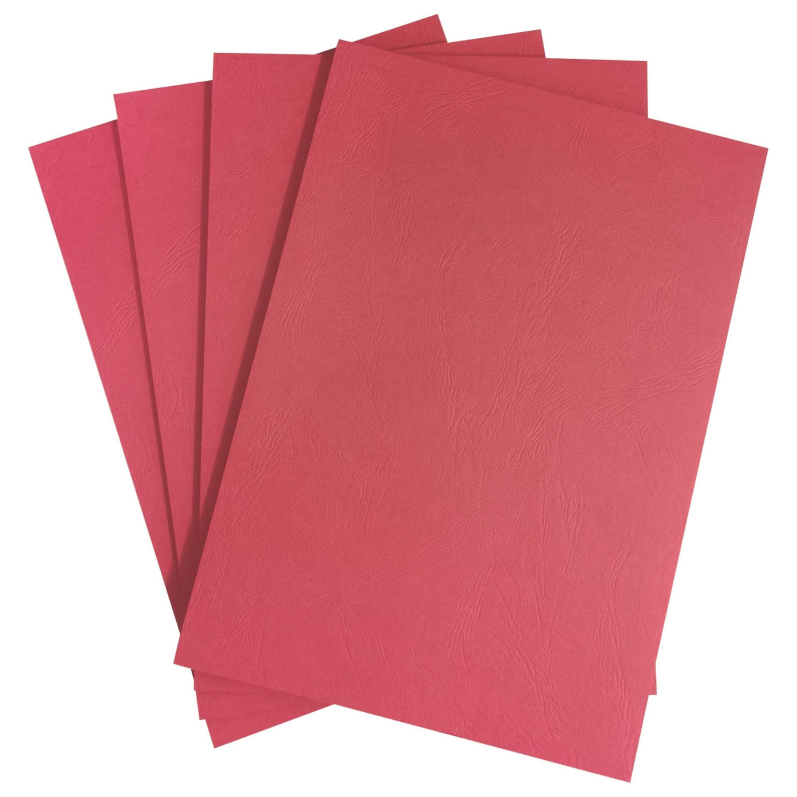 Noti Premium A4 Red 270gsm, Leathergrain Comb Binding Cover, Cardstock for Crafting, Card Making, Scrapbooking (Pack of 100)