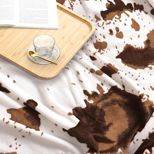 Miniatura 6 de Manta con estampado de vaca, manta de vaca ultra acogedora para sofá, cama y viajes, manta decorativa con estampado de vaca para todas las