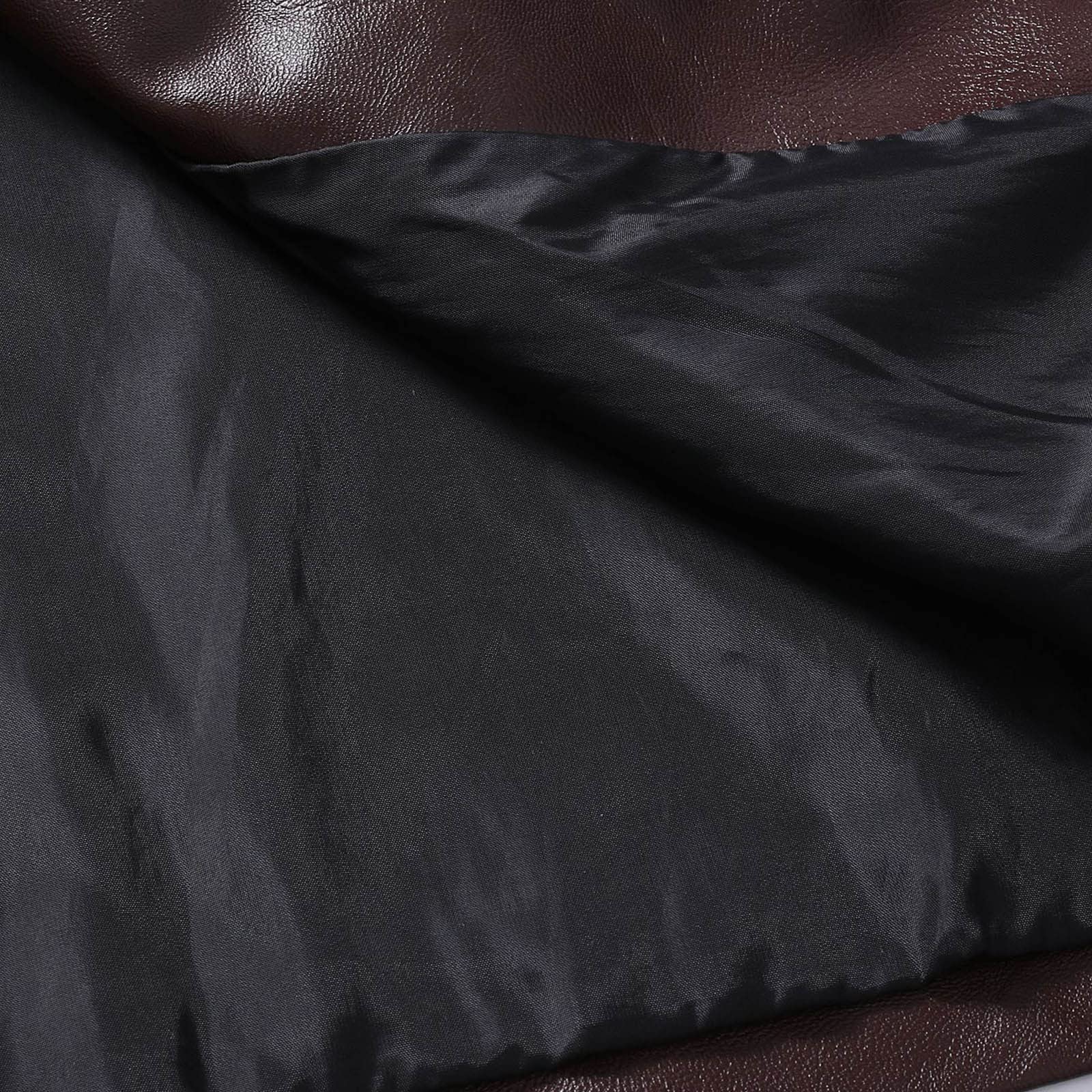 Blazer Giacca da uomo con colletto alto e maniche lunghe monopetto tuta autunno inverno abito da lavoro formale vita ritirata tunica camicetta per uomo M 5XL, vino in pelle, M