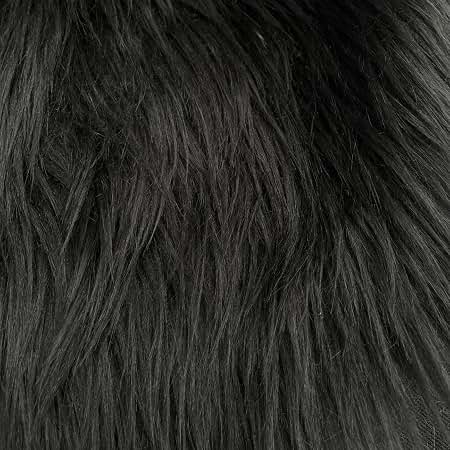 Amazon.com: Faux / Fake Long Pile Fur Shaggy BLACK Fabric / 1 YARD