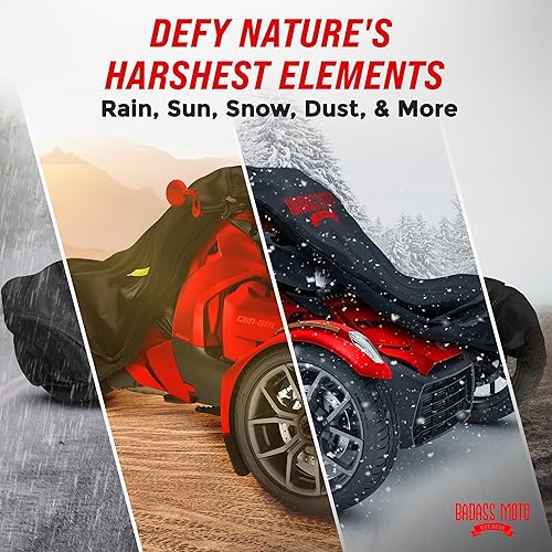 Miniatura 2 de Badass Moto Funda impermeable para motocicleta Can Am Ryker para 600, Rally, Sport, Can Am Ryker 900, All Wx, fundas resistentes para motocicleta