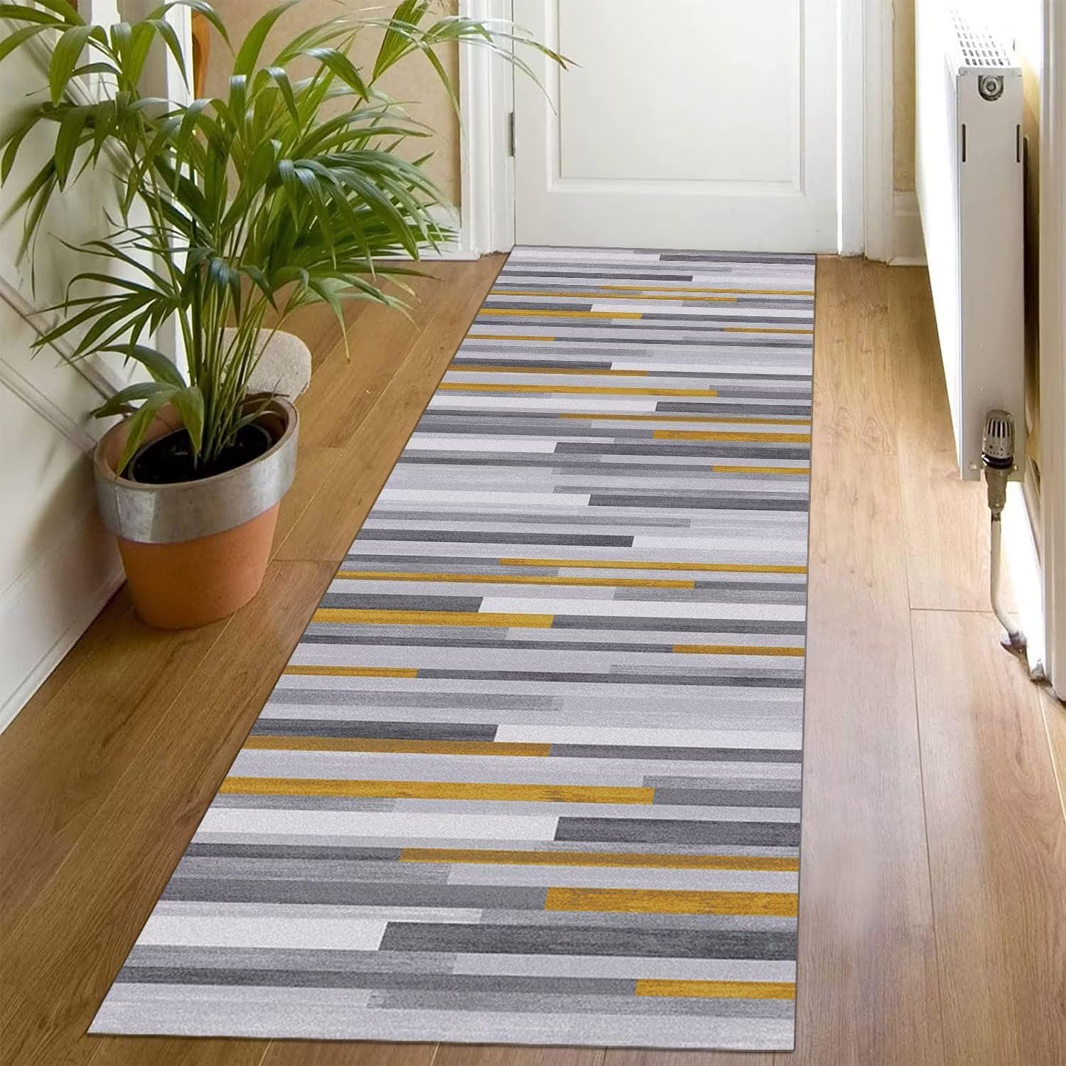 Passatoia Moderna Antiscivolo Per Corridoio - Grigio Marmo 110x280 Cm - Foto 9