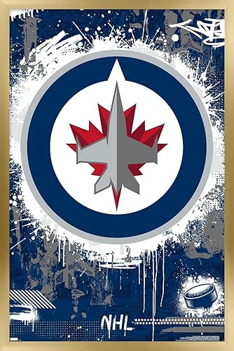 Trends International NHL Winnipeg Jets - Póster de pared con logotipo Maximalist 23