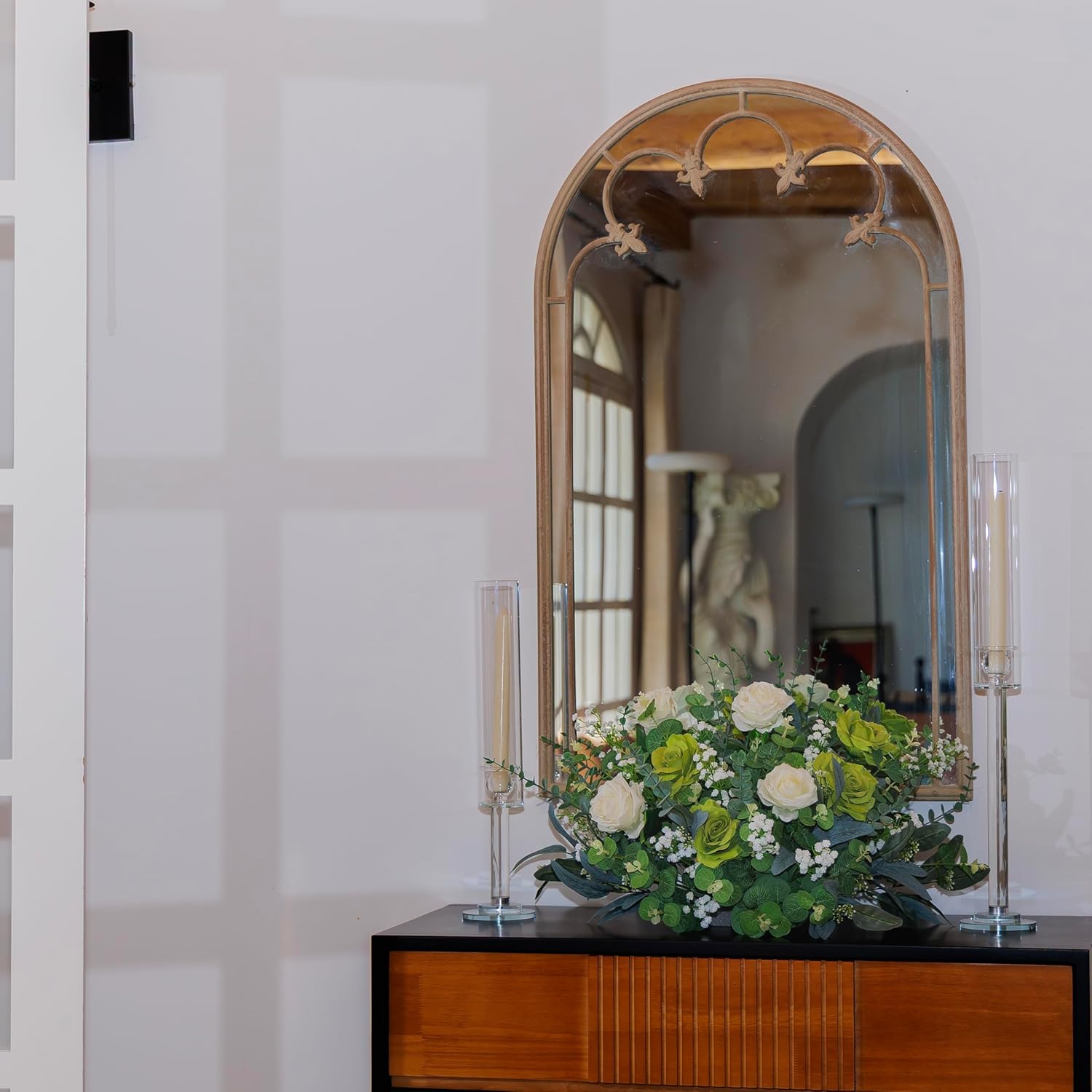 QGHPY 120 Pcs 4 Kinds Mixed Eucalyptus Greenery Stems,Artificial Babys Breath Flowers Bulk and Greenery Stems for Wedding, DIY Floral Arrangements and Home Decor (124)