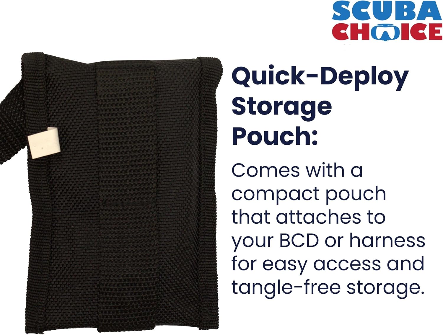 Scuba Choice Scuba Diving Reef Dri' Hook 99" Line with Storage Pouch