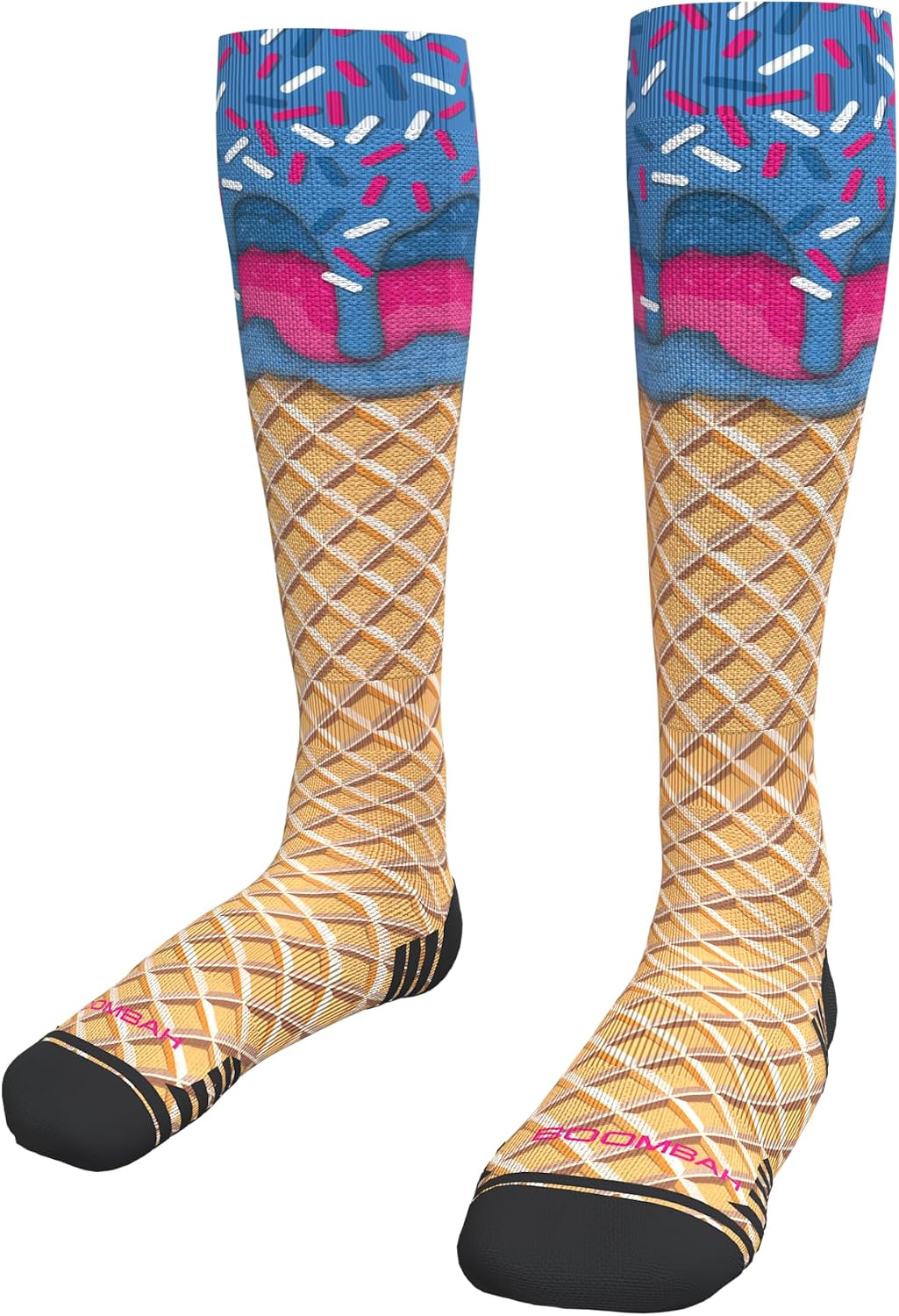 Boombah Ice Cream Printed Performance Baseball and Softball Socks, Athletic Socks, Youth & Adult Sizes