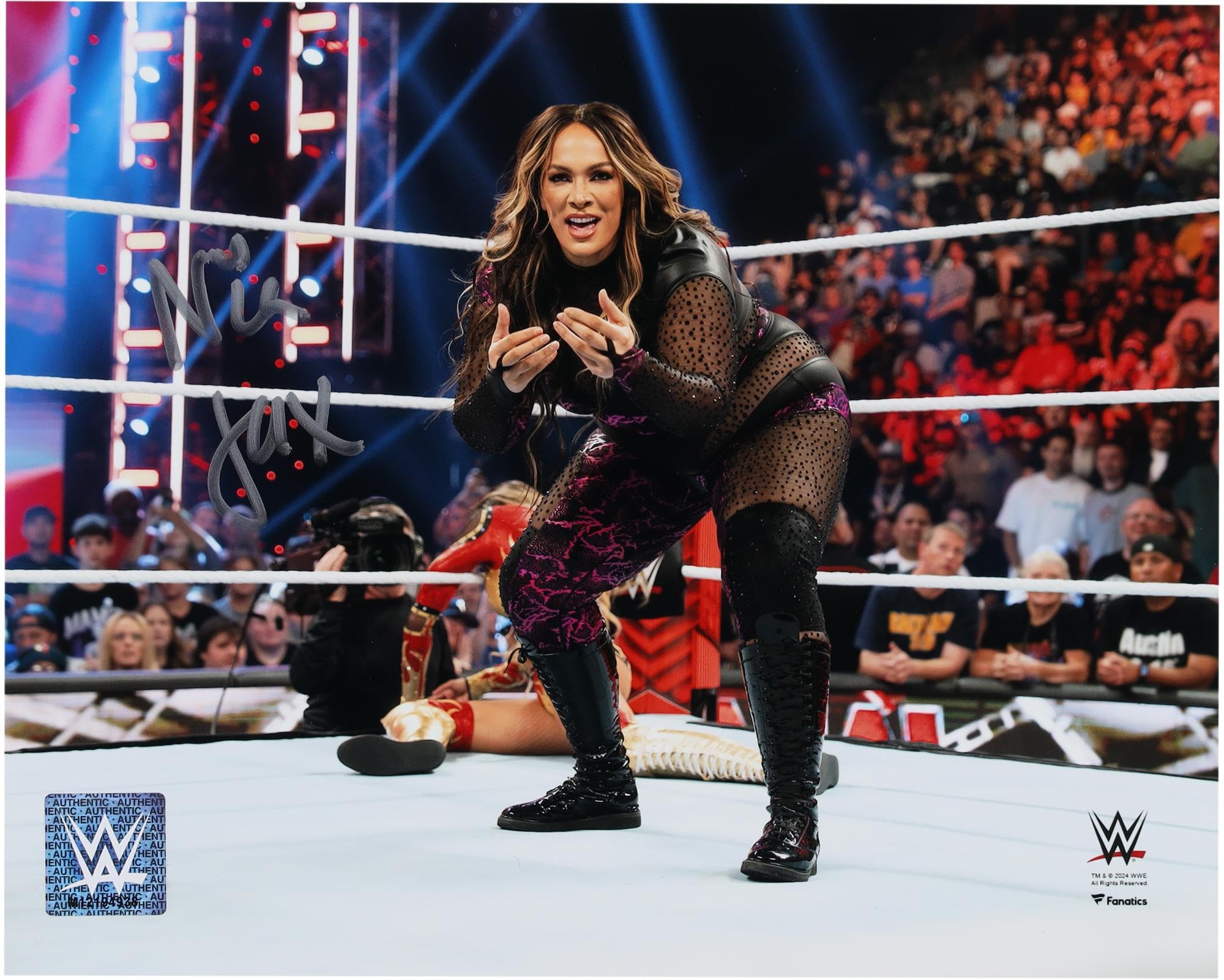 Nia Jax WWE Autographed 8" x 10" Standing In Ring Photograph - Autographed Wrestling Miscellaneous Items