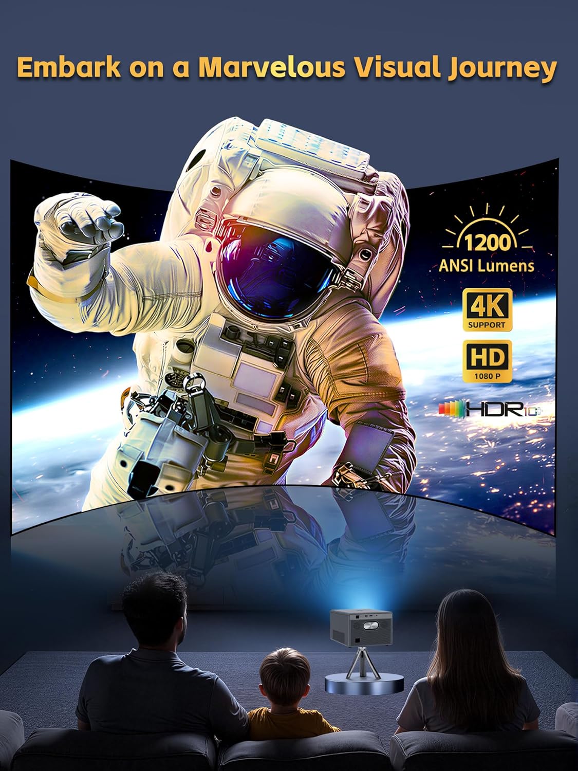 Movie Projector with Google TV & Voice Assistant,1500 ANSI Lumens 1080P Native,4K Support Outdoor Smart Projector, Auto Focus,Office Home Theater Video Projector with WiFi 6 & Bluetooth 5 81VVsp1kfQL. AC SL1500