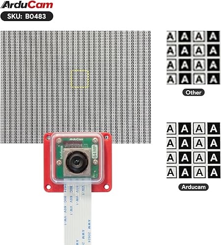 Miniatura 8 de Arducam para Raspberry Pi 5 módulo de cámara, 11.32 "64MP módulo de cámara de enfoque automático de alta resolución para Raspberry Pi 345, nativo