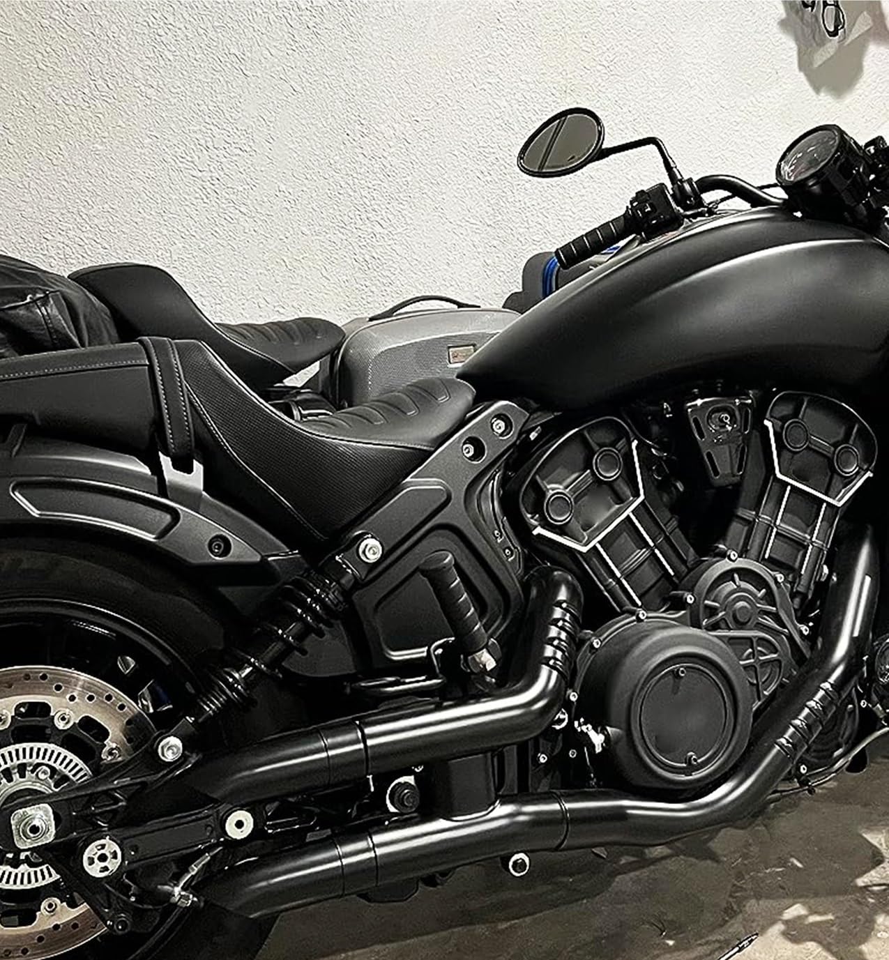 tłumik wychowej wydech Do indyjskiego skauta Sixty Twenty Bobber | Wsuwany układ wydechowy, krótka część tłumika, końcówka rury(Black)