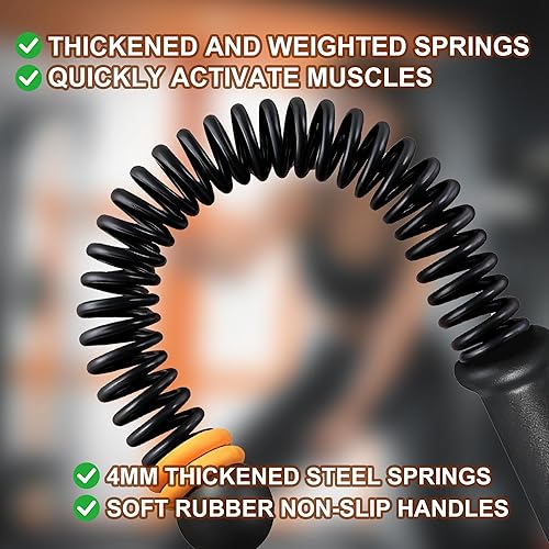 Miniatura 5 de Cuerdas de batalla sin cuerda con peso para gimnasio en casa, ejercitador de brazos portátil, cuerda de entrenamiento resistente para fuerza,
