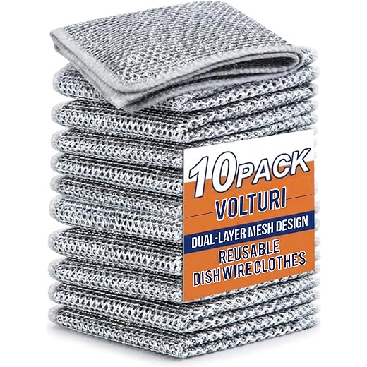 VOLTURI Steel Scrubber Pack of 10