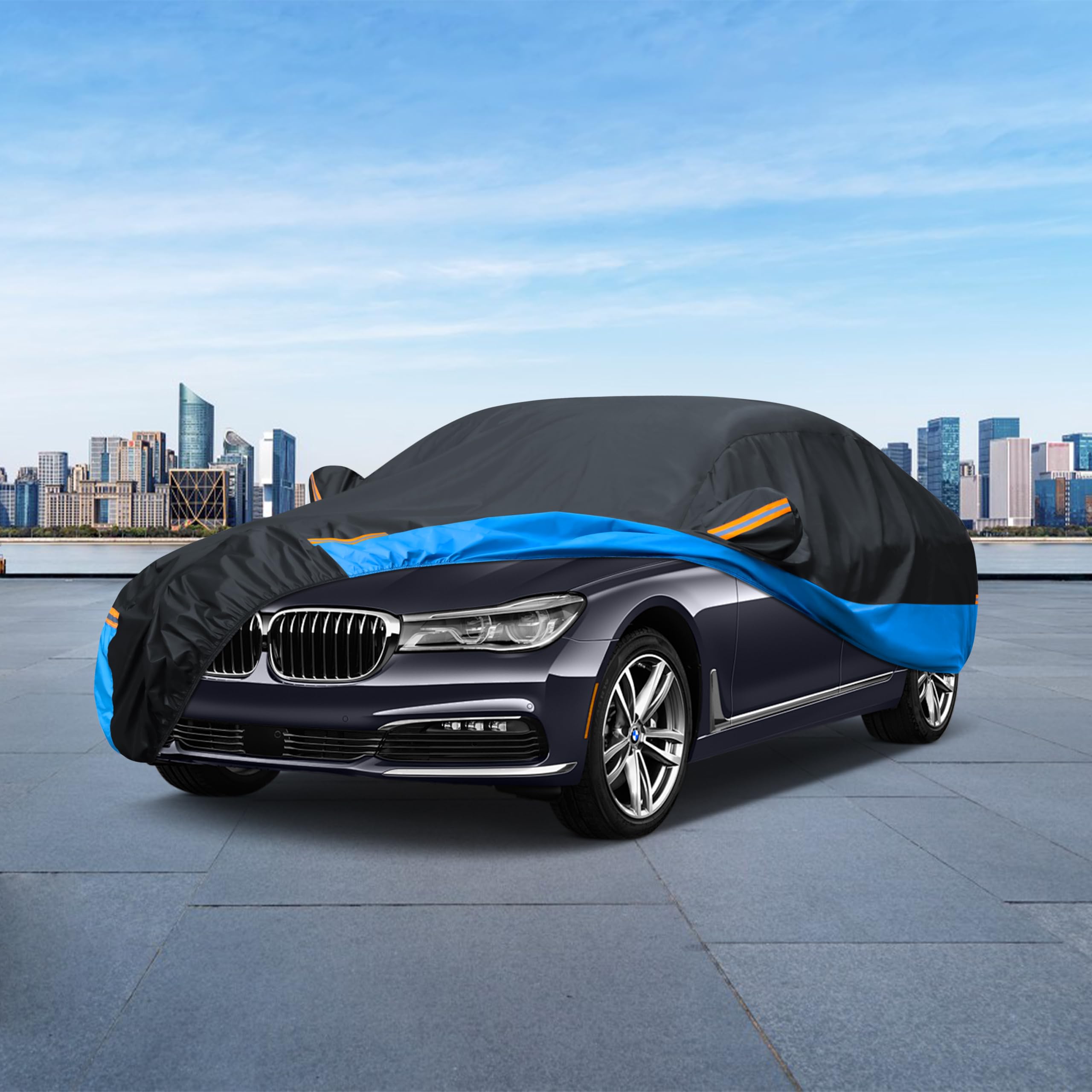 Car Cover Waterproof All Weather Outdoor Windproof Dustproof UV Protection Fit Sedan Audi A7 Buick Century Honda Accord — view 7