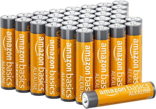 Amazon Basics Baterie alkaliczne AAA, wydajne, 1,5 V, 36 sztuk (wygląd może się różnić)