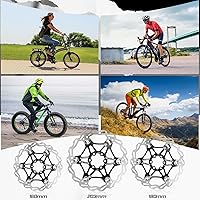 Vista 6 de BUCKLOS Rotor de freno de disco flotante de 6.299 in, 7.087 in y 7.992 in, rotores de frenos MTB de acero inoxidable con 6 pernos, rotor de disco