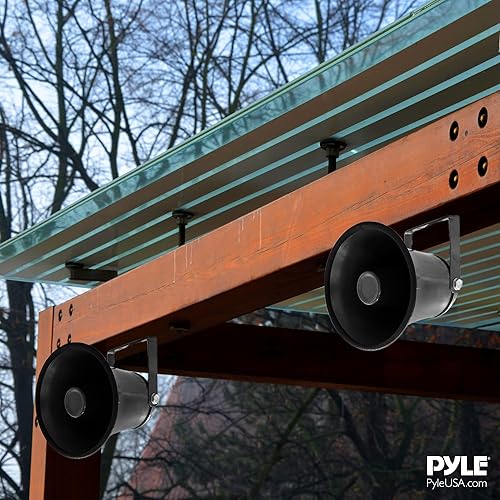 Miniatura 7 de Pyle Altavoz de bocina PA para interiores y exteriores, altavoz PA portátil de 8.1 pulgadas con impedancia de 8 ohmios y potencia máxima de 50