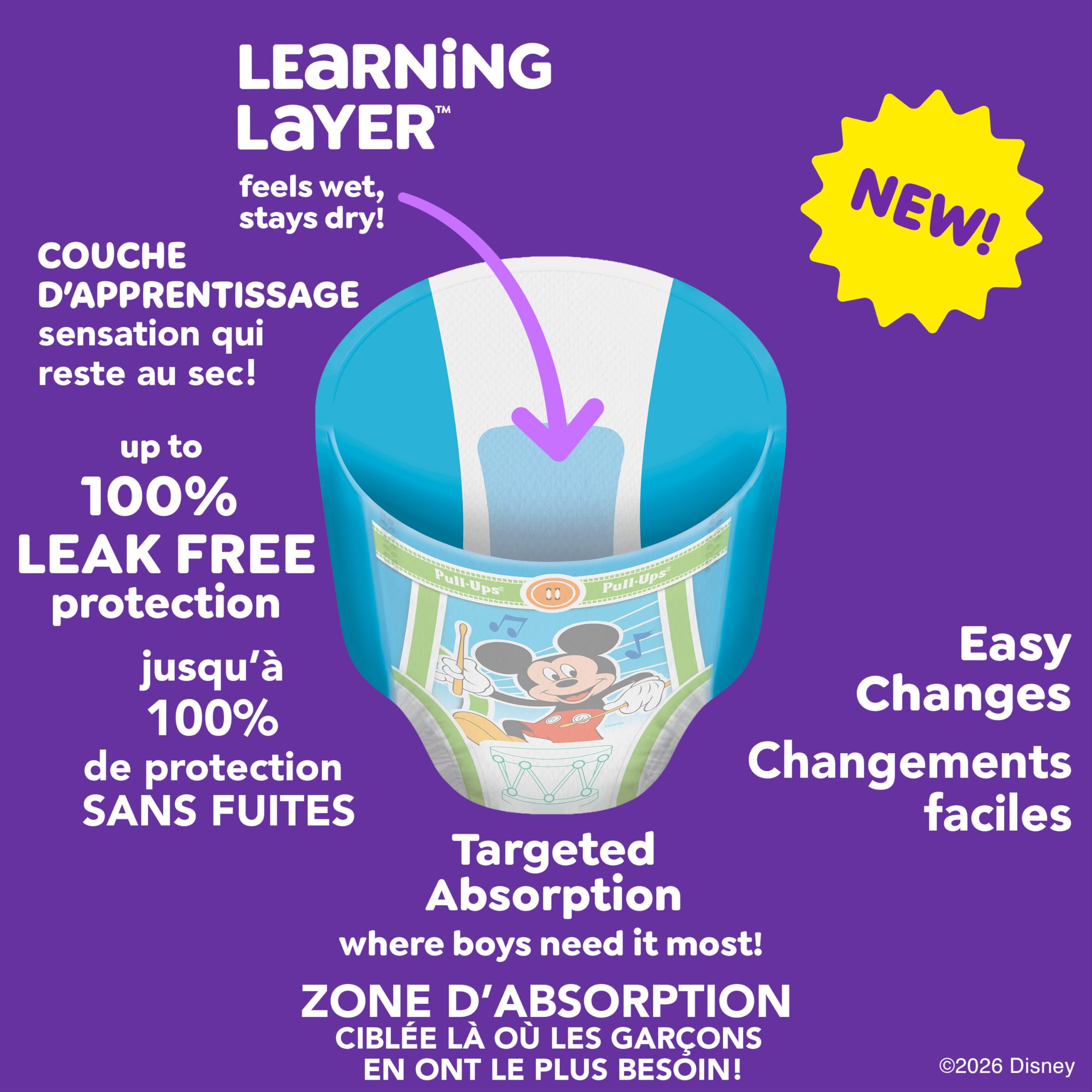 Pull-Ups Boys' Potty Training Pants, Size 5T-6T Training Underwear (46-60 lbs), 80 Count - 5