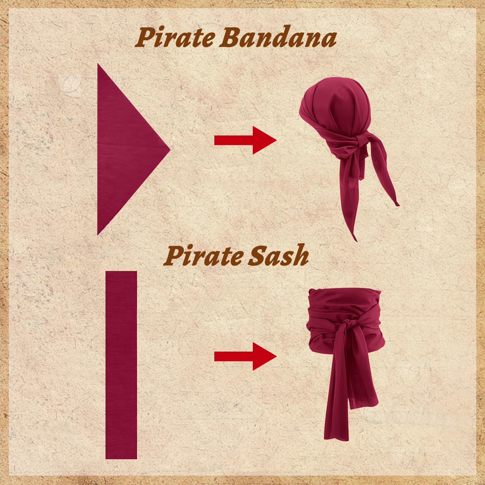 47 pezzi Set di accessori per costume da pirata da donna