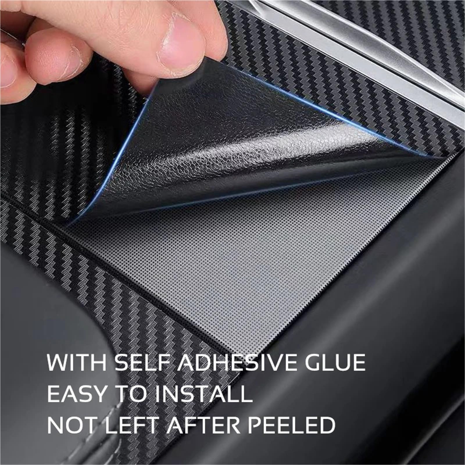 Folia na panel‌ Okleina skrzynia biegów‌ Włókno węglowe pasuje do Tesla Model 3 Highland 2024 Y Juniper 2025 Panel osłony konsoli środkowej(Matte Carbon Fiber)