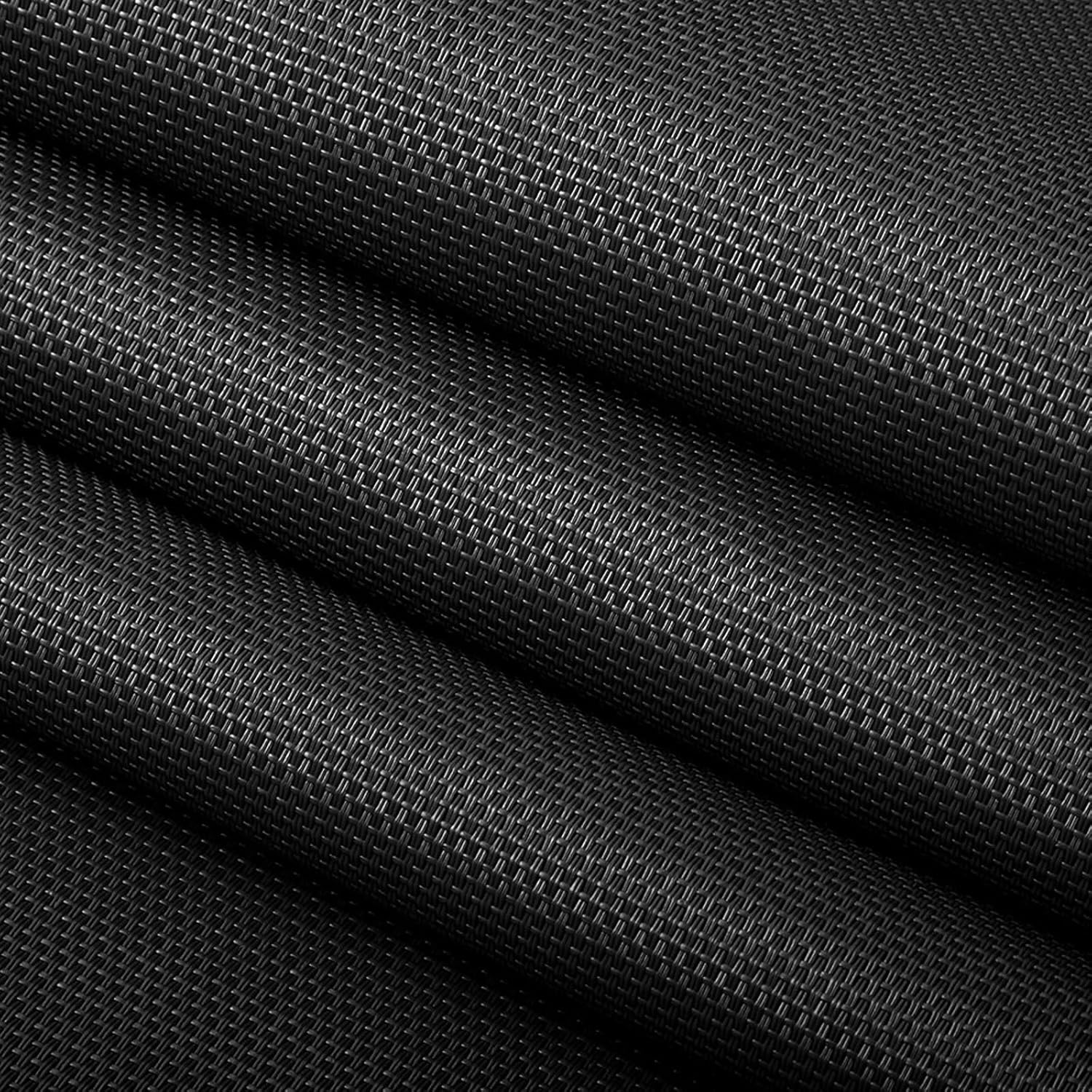 The Curved Steel Chaise Lounge Chair Swing Mesh Replacement and Strong Rope Set ，Waterproof Hanging Rope Hammock Lounge Chair Fabric，Textilene Material (Black, 78 * 25)