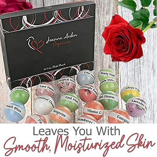 Miniatura 5 de Juego de 20 bombas de baño con infusión de aceites esenciales de primera calidad y manteca de karité hidratante. Bombas de baño orgánicas naturales