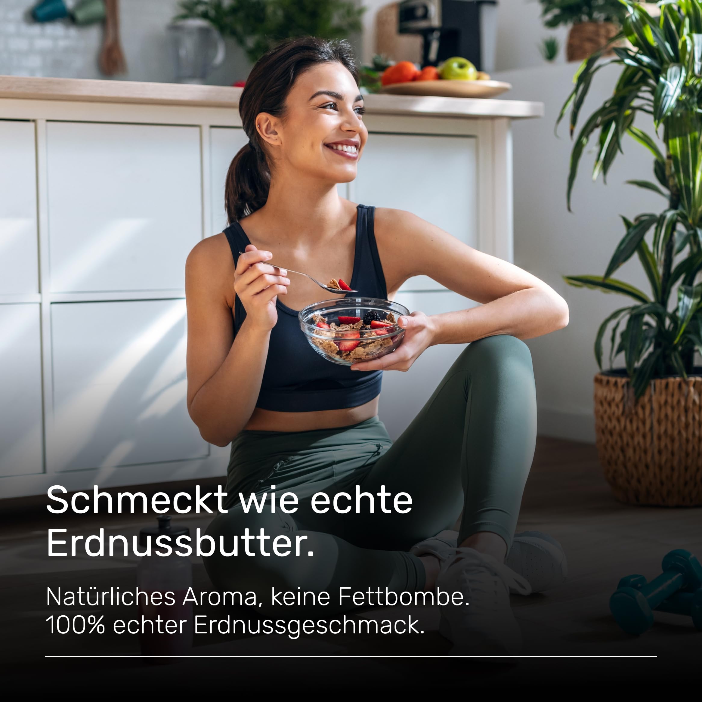 Erdnussbutter light Pulver 1 kg / 1000 g - Powdered Peanut Butter 85% weniger Fett, ohne Zucker I Peanut Creme mit leckerem Geschmack, Wehle Sports - Verpackung kann variieren