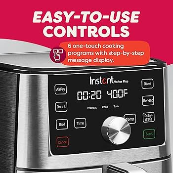 Instant Vortex Plus 6-in-1 Air Fryer, 6 Quart, 6 One-Touch