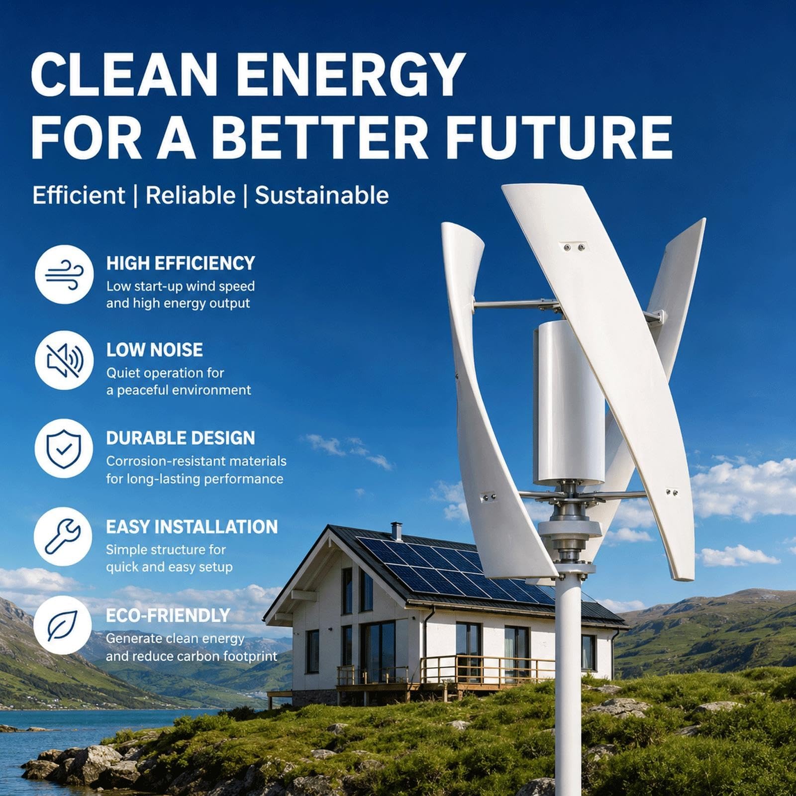 Generatore Eolico, Turbina Eolica ad Asse Verticale da 20 kW