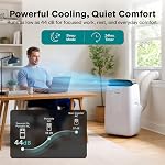 SereneLife 16,000 BTU Dual Hose Inverter Portable Air Conditioner Wi-Fi | 4-in-1 Portable AC: Heating & Cooling, Dehumidifier, Fan Modes, Ultra-Quiet Inverter Technology, Cools 850 sq. ft.