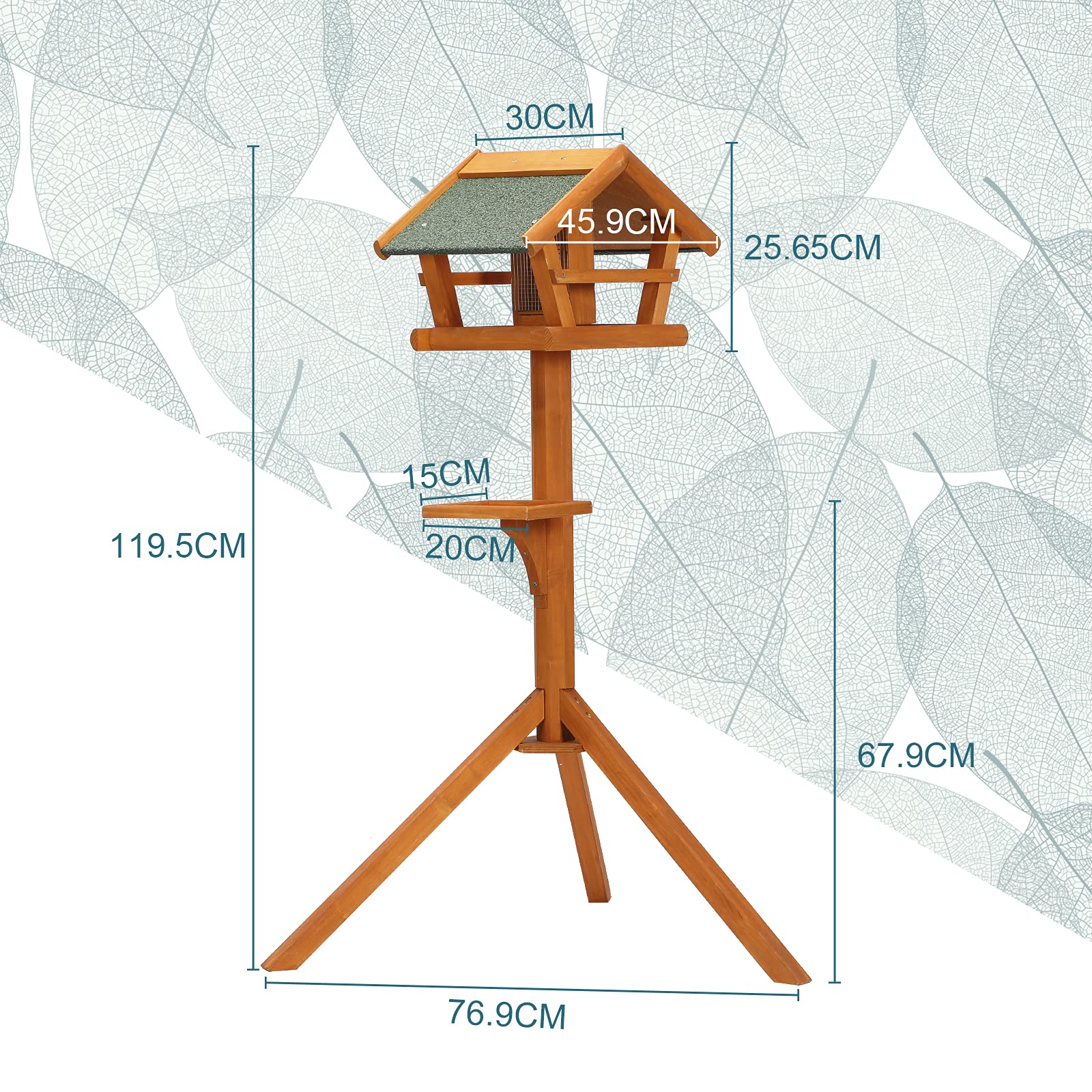Buy Petsfit Bird Tables for The Garden,Easy to Assemble Wooden Bird