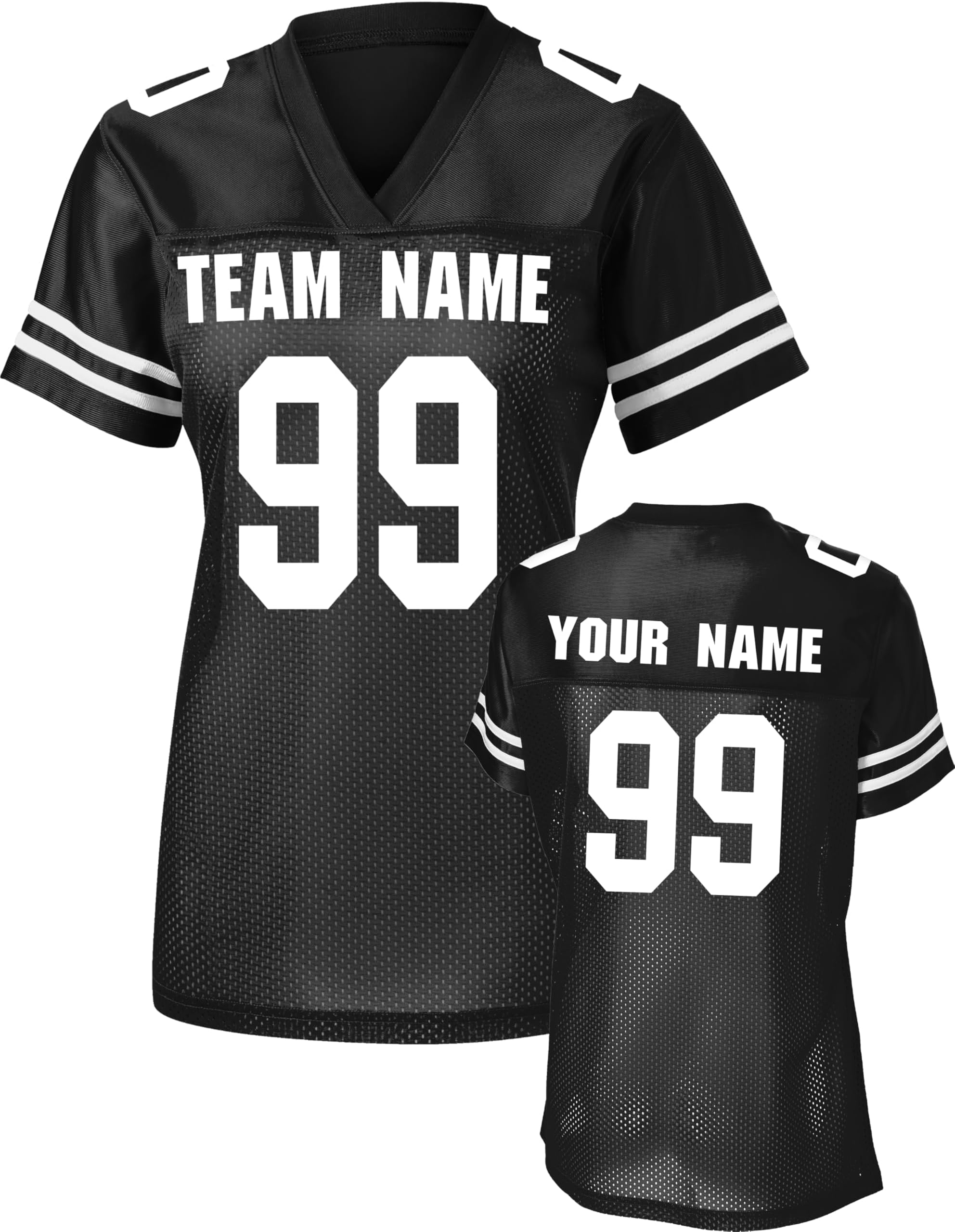 - Custom Replica Football Jerseys for Women Personalized Team Name & Number Football Jerseys 2 Sided