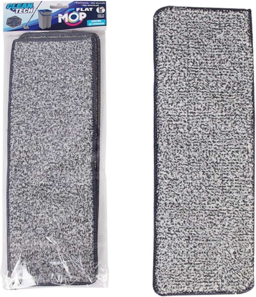 Mop Flat Mágico Lava e Seca com Balde 5 Litros e 2 Refil de Microfibra - Rodo Esfregão para Limpeza - Sortido (Refil para Mop Flat)