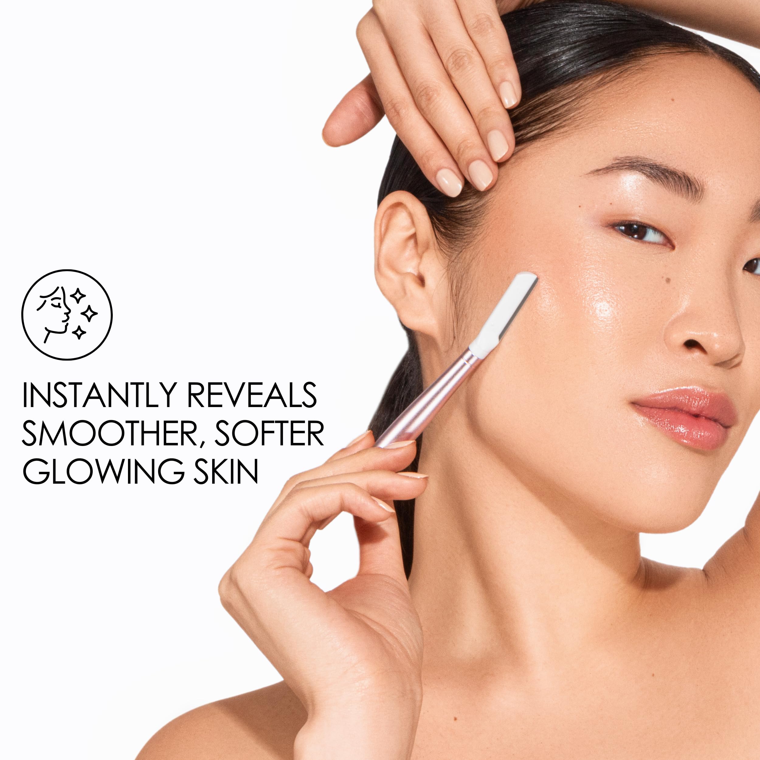 JAPONESQUE SKINTherapy Dermaplaning Facial Razor Replacement Head, Superior Japanese Blades for Precision Exfoliation and Hair Removal