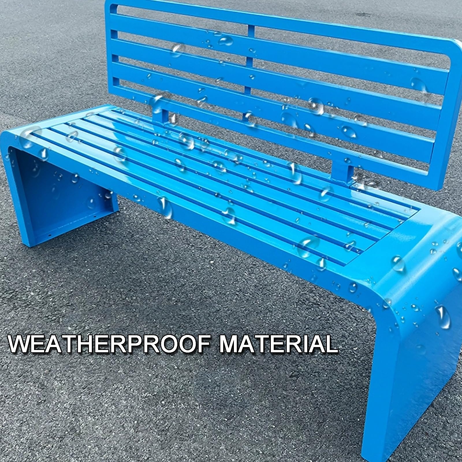 Sitzbank Metall, Terrassenmöbel, Park-Gartenbank, Mehrere Farben, Wetterfeste Terrassenbank mit Rückenlehne, for Draußen, Park, Hof, Terrasse(Red,120cm/47in)