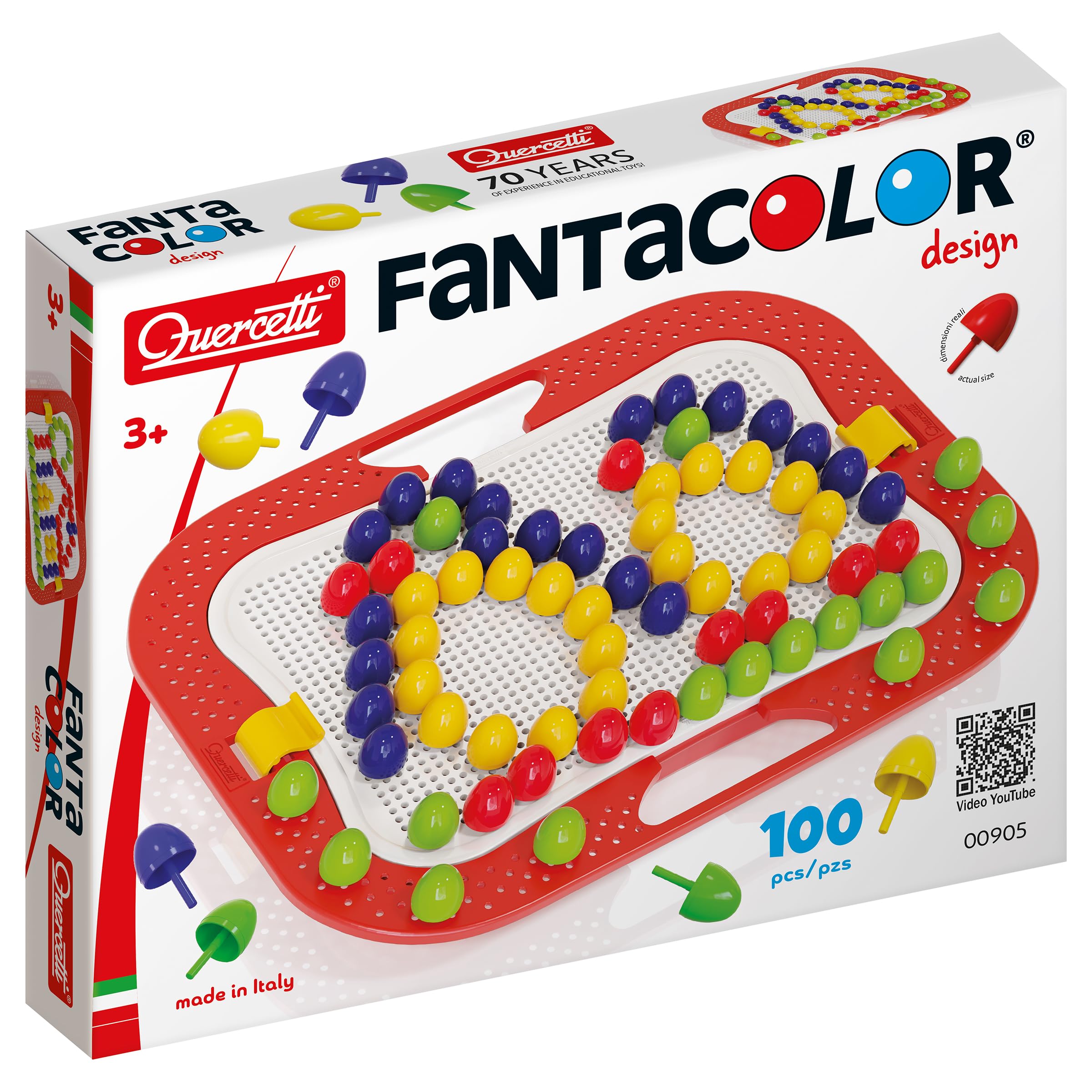 Quercetti - 0905 Fantacolor Design d.20 Loisirs Créatifs - Jeu De Mosaïques