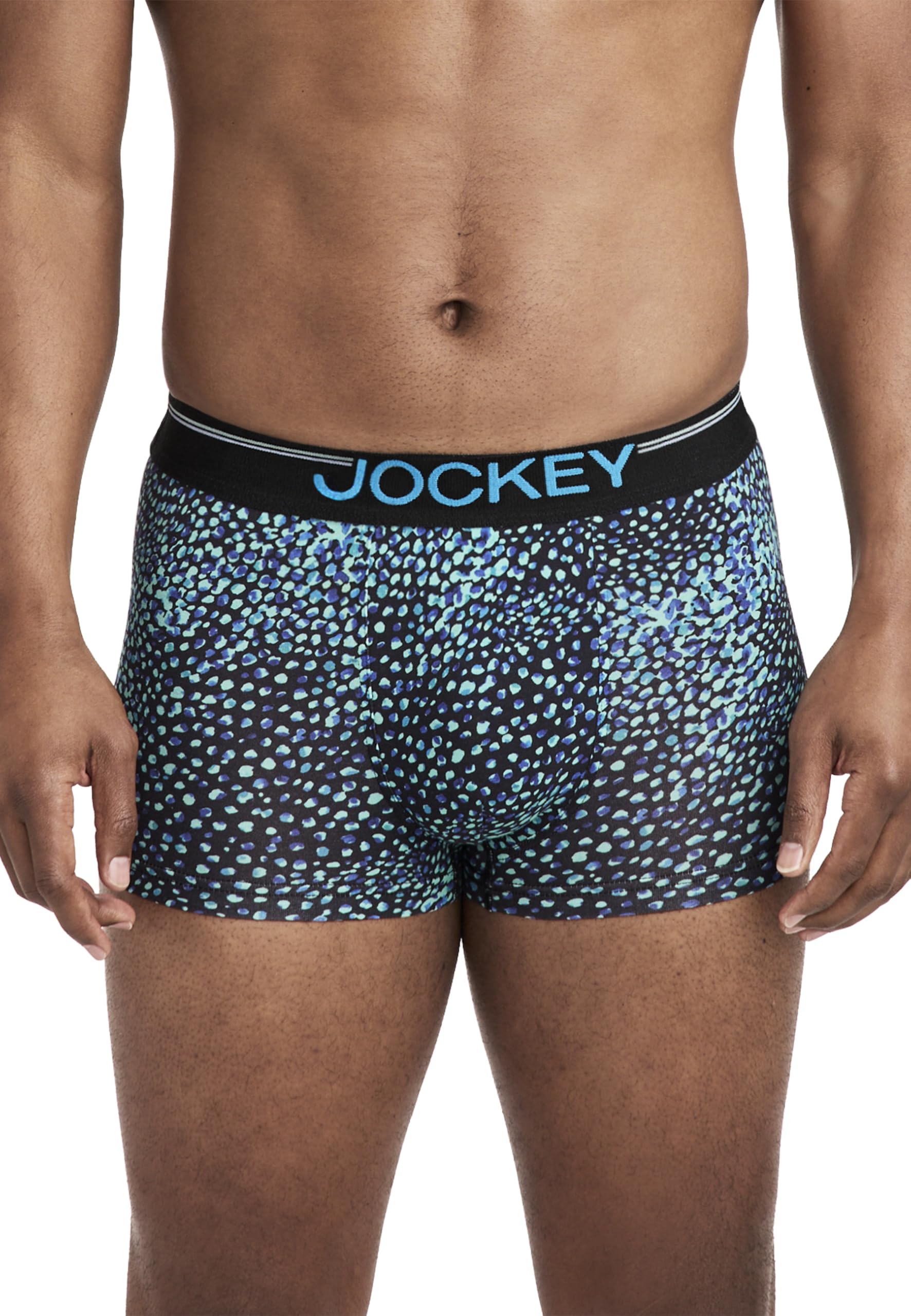 Jockey Men's Cotton Stretch Comfort Short Trunk - 3 Pack, Baja, L