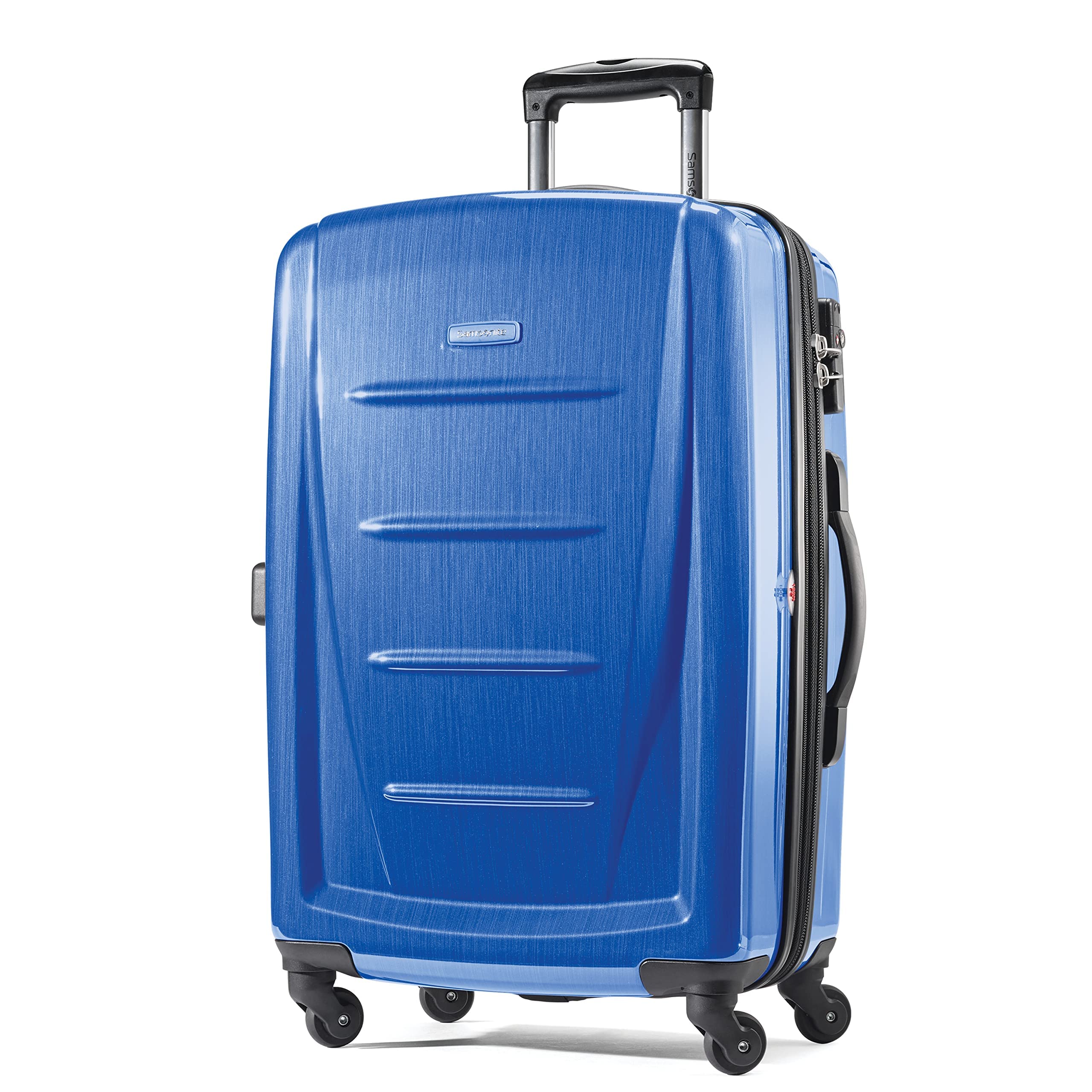 SamsoniteWinfield 2 Hardside Expandable Luggage with Spinner Wheels, Checked-Large 28-Inch, Nordic Blue