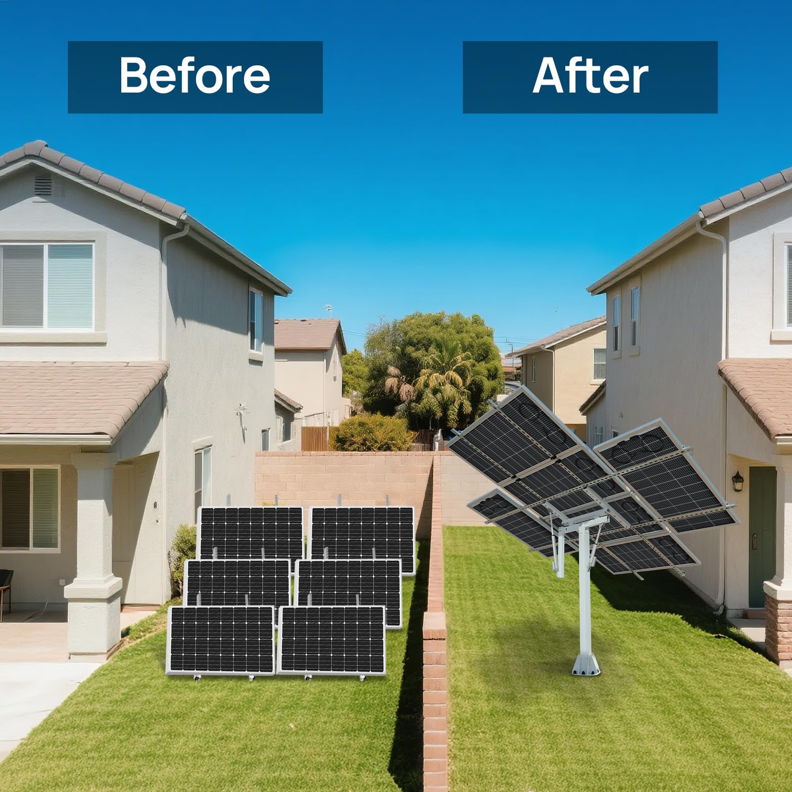 ECO-WORTHY Supporto Pannello Solare a Due Assi con Tracciamento, Controller Tracker per Pannelli Solari