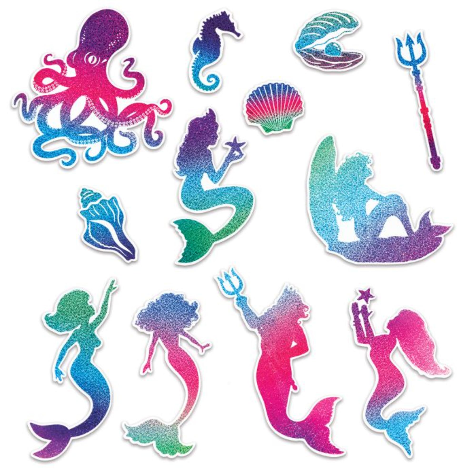 Beistle Multicolor Mermaid Cutouts